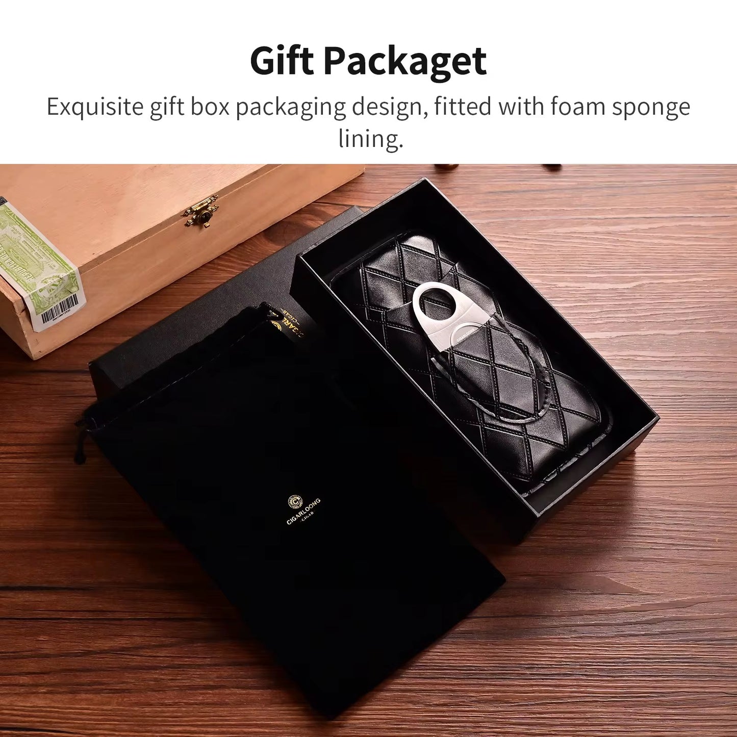 Premium 3-Pocket Leather Cigar Holder – Includes Cutter