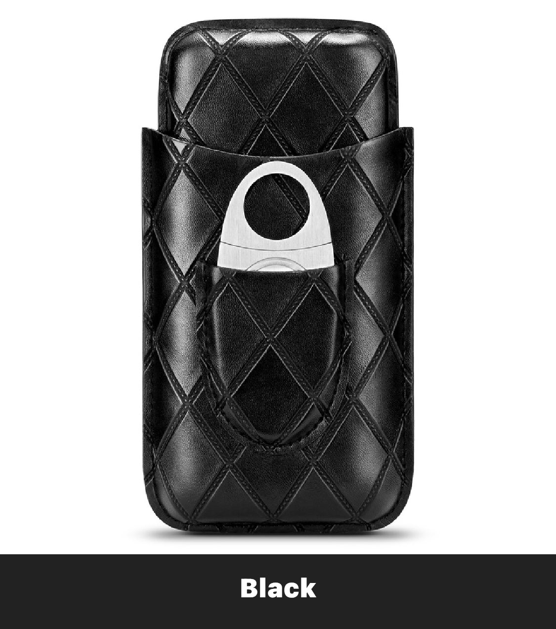 Premium 3-Pocket Leather Cigar Holder – Includes Cutter